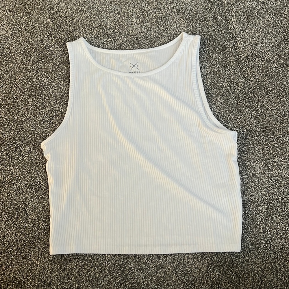 basic white tank top, pacsun, size small